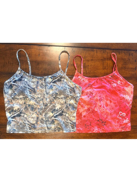 Tops - Lot of 2 Camouflage and Floral  Cami Crop Tops - Size XS